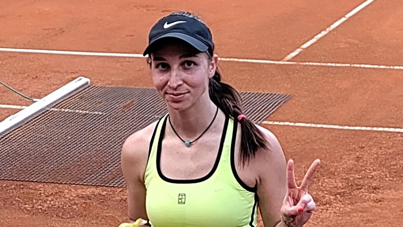 Тамара Корпач на клей корта след победа на WTA 125 Dubrovnik Open през 2026 г.
