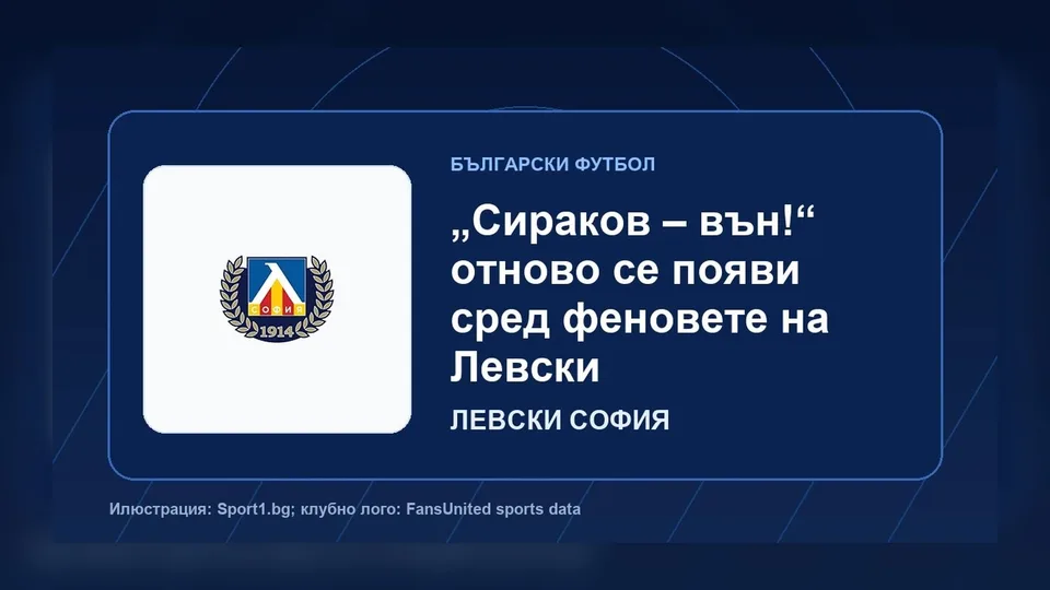 „Сираков – вън!“ отново се появи сред феновете на Левски