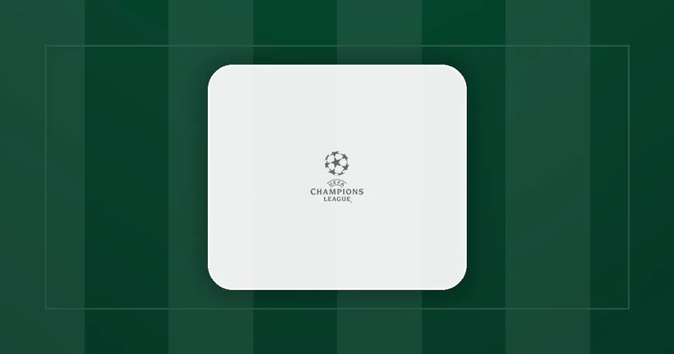 Шампионска лига - илюстративна футболна графика с официално sports-data лого