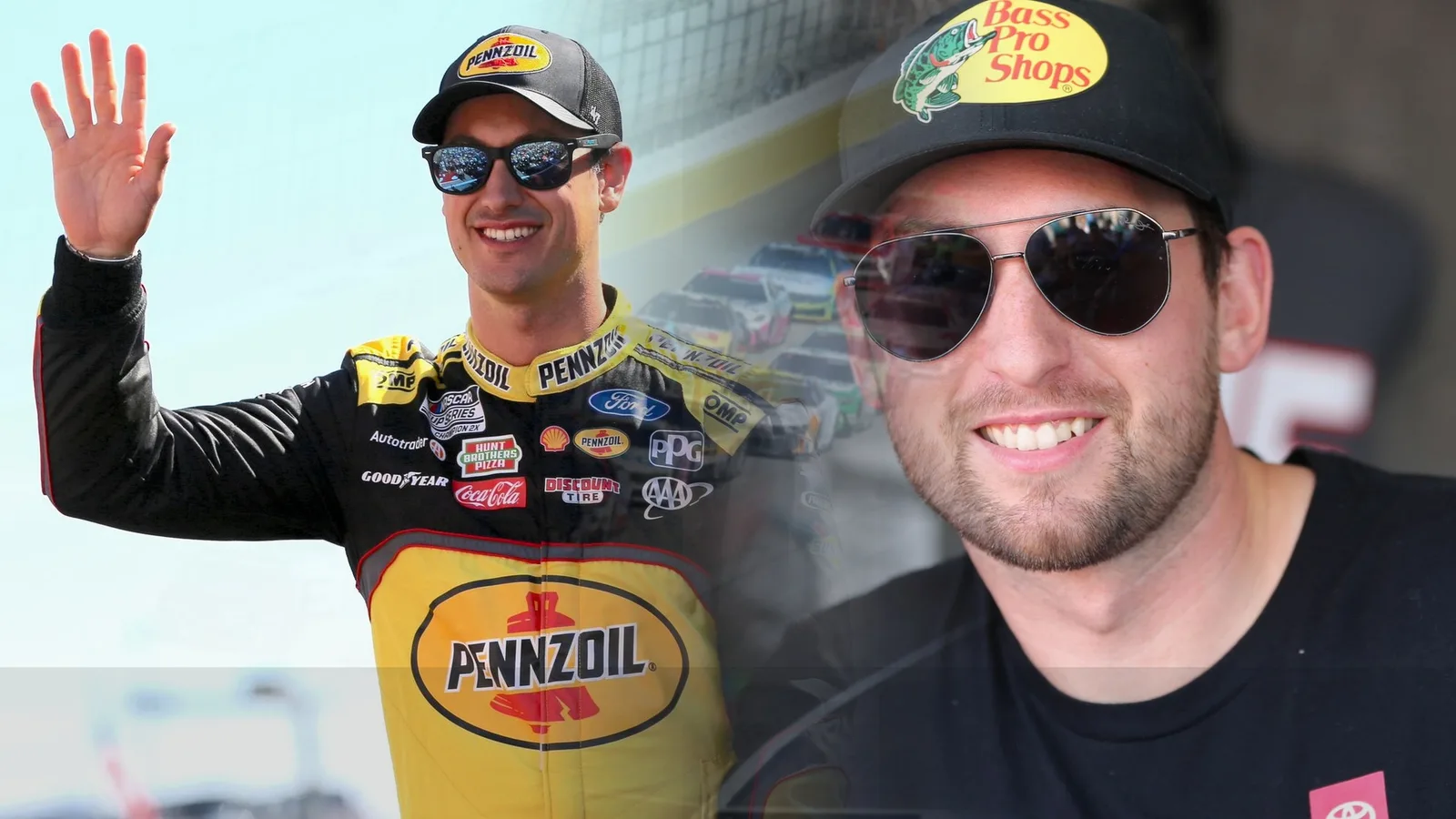 Джоуи Логано и Чейс Бриско преди състезание от NASCAR Cup