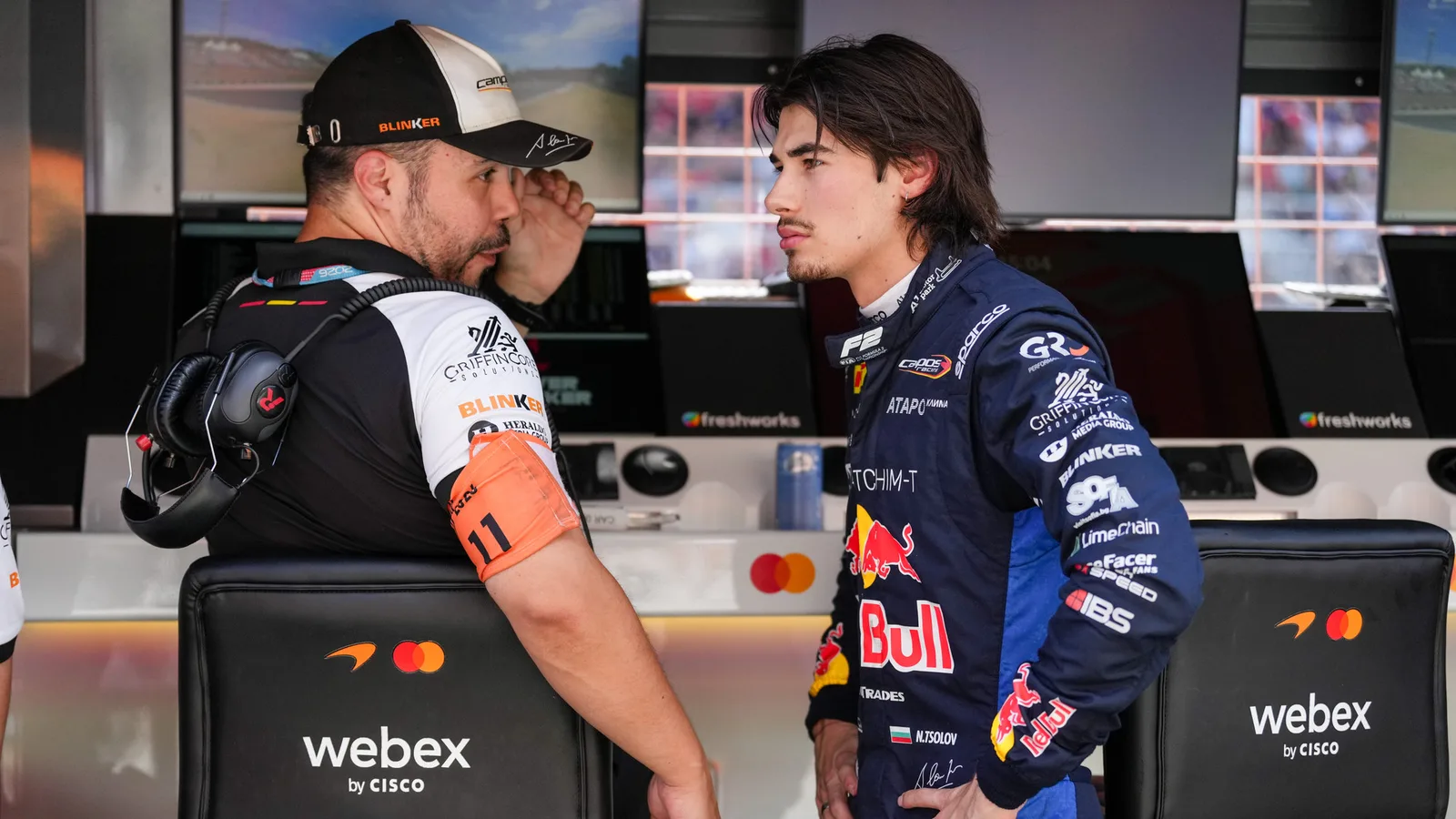 Никола Цолов в състезателния екип на Campos Racing — архивна снимка, не от Баку